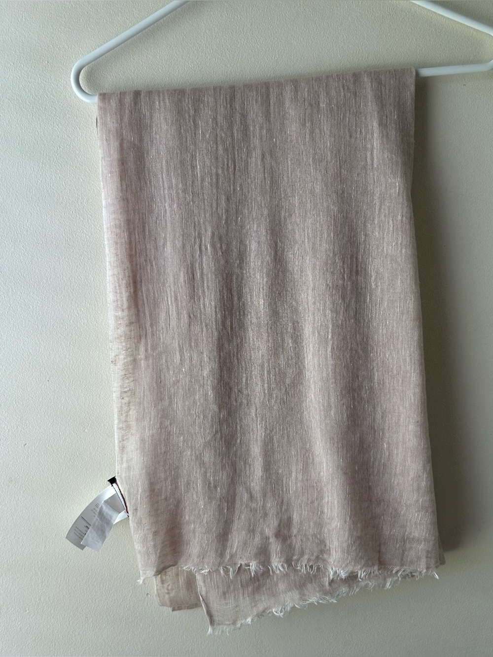 Quince Lightweight Linen Silk Cashmere Scarf Soft Pink - Picture 8 of 13